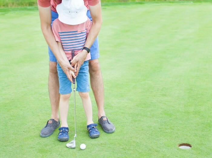 The Inspired Treehouse - 5 Fun Golf Games for Kids! These great games are fun for the whole family and a great way for kids to practice coordination and motor control.