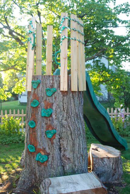 wife mother gardener tree trunk crows nest and slide treehouse designs