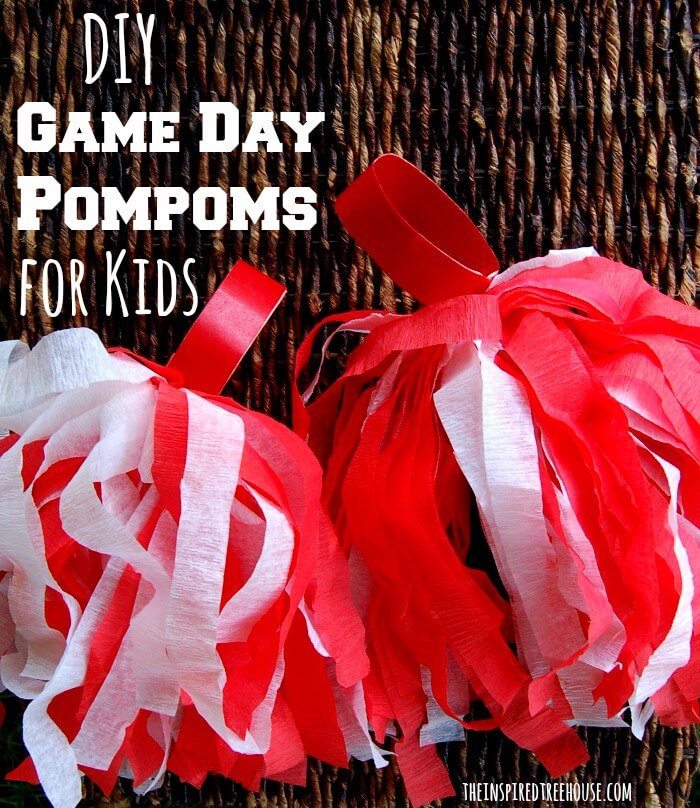 ACTIVITIES FOR KIDS: DIY GAME DAY POMPOMS - The Inspired Treehouse
