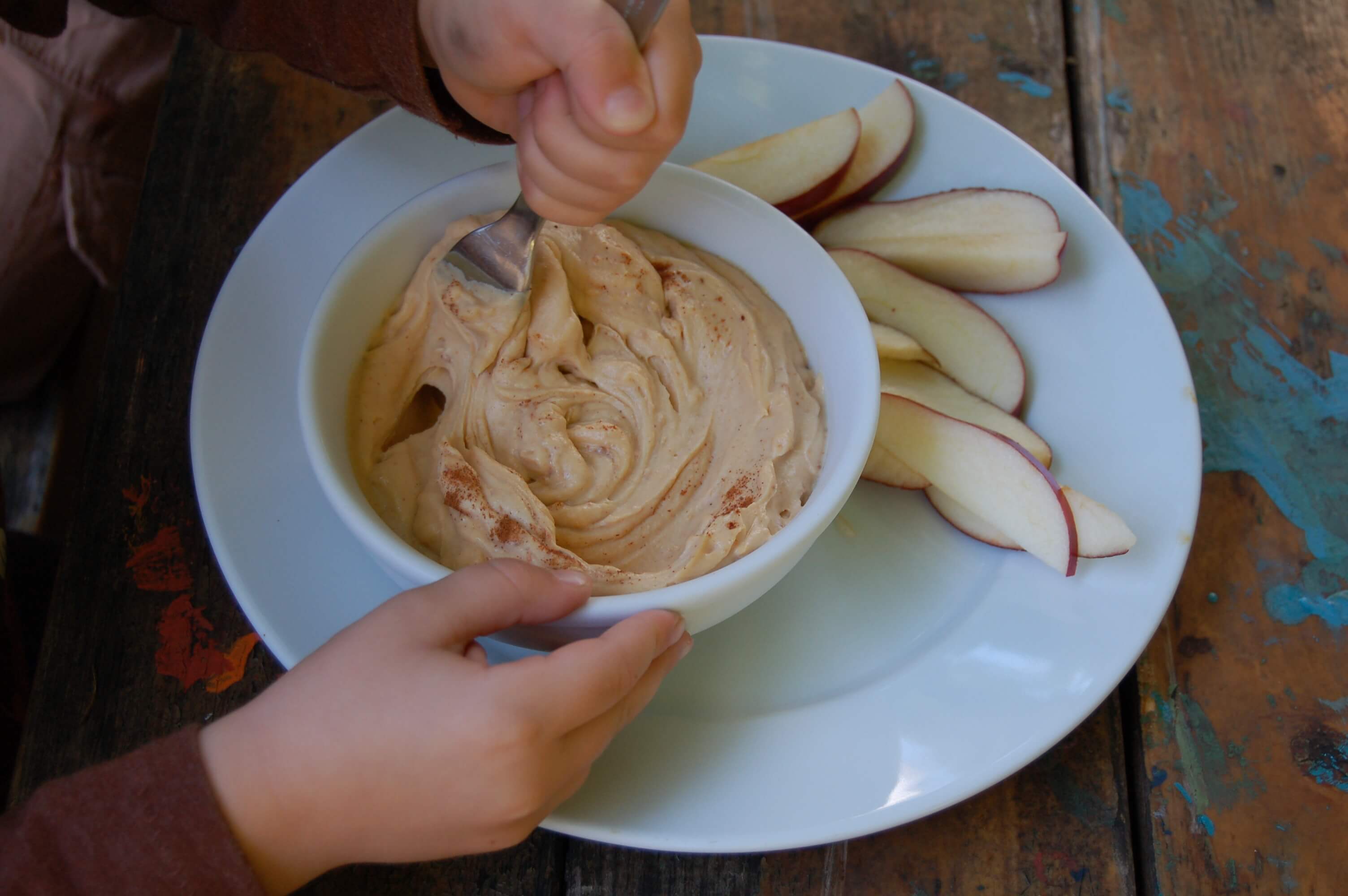 cooking with kids apple dip recipe