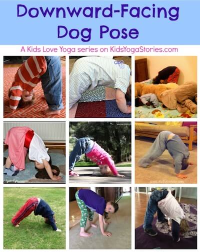 downward-facing-dog-pose-collage