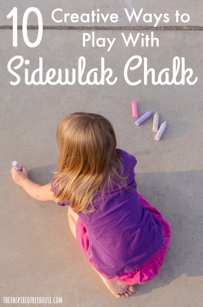 The Inspired Treehouse - Unique ideas for using sidewalk chalk to enhance fine motor skills.
