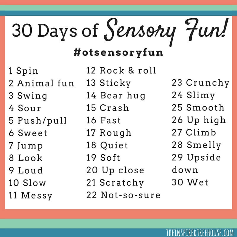 30 days of sensory fun photo challenge