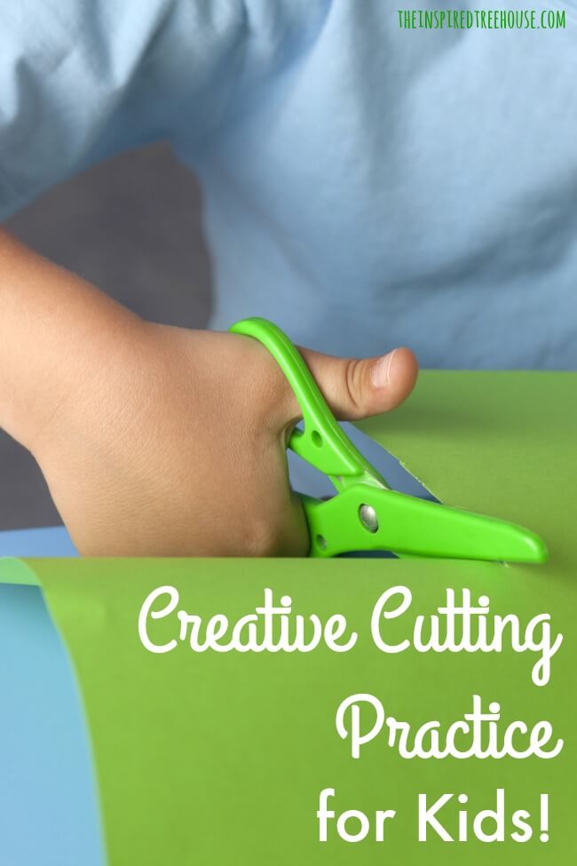 The Inspired Treehouse - Creative Cutting Practice for Kids! A pediatric occupational therapist shares the best tips for working on all of the skills involved in cutting with scissors.