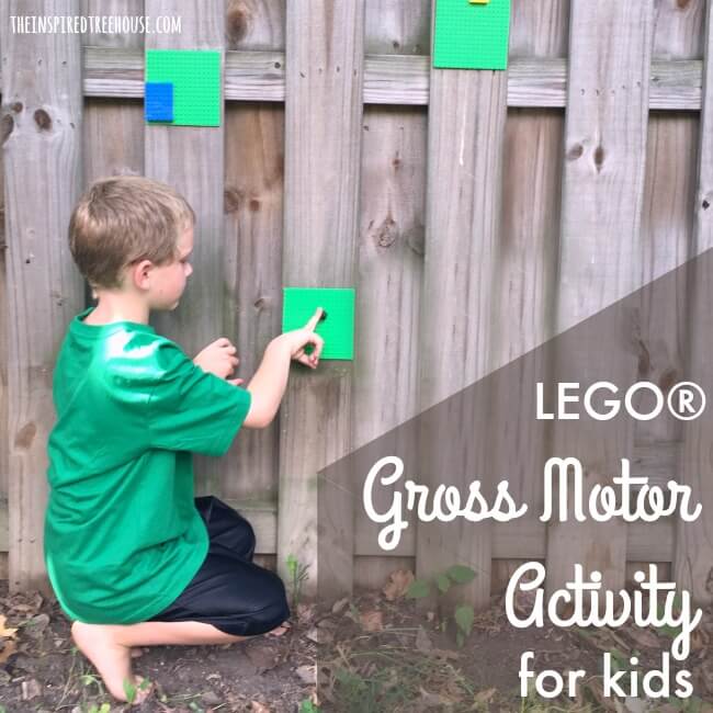 The Inspired Treehouse - This Lego® Gross Motor Activity is a great way to get kids moving and practicing skills like balance, coordination, and more!