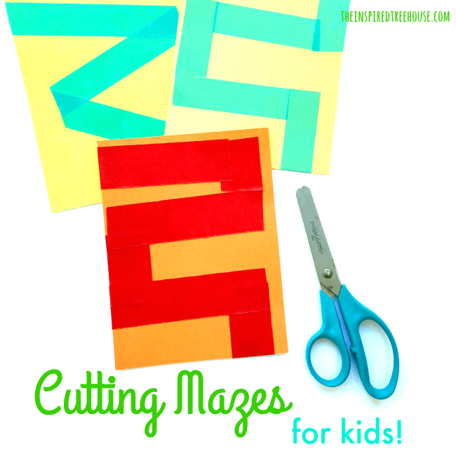 The Inspired Treehouse - Cutting Mazes for Kids! Kids will love using mazes to practice their cutting skills!
