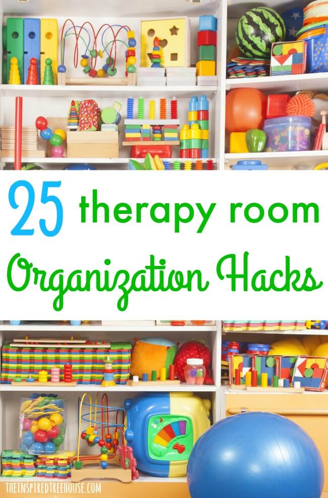 The Inspired Treehouse - Whether you’re a school based therapist or you work in another setting, these ideas are great for keeping therapy materials and equipment neat and organized all year long! 
