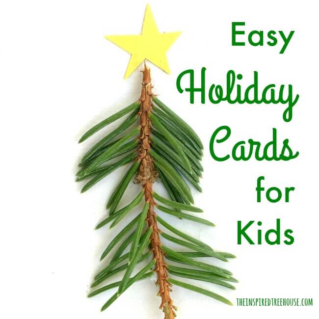 The Inspired Treehouse - Check out these simple DIY Christmas Cards - the perfect holiday craft to make with a group of kids!