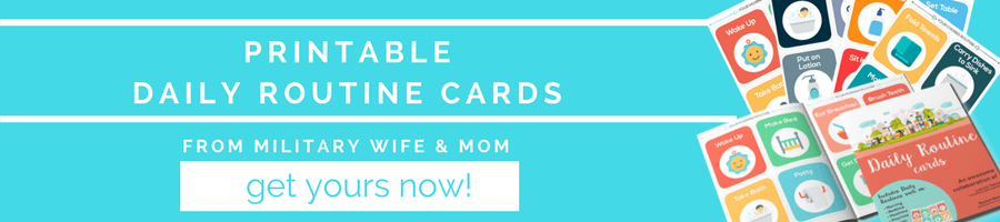 Printable Routine Cards from Military Mom and Wife