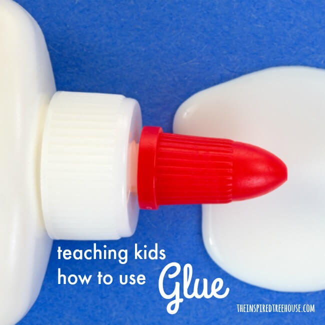 The Inspired Treehouse - All of our best tips and strategies for teaching kids how to use glue!