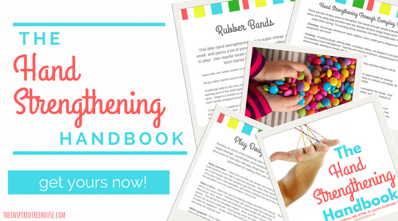 The Inspired Treehouse - The Hand Strengthening Handbook puts over 150 fun and engaging hand strength activities for kids right at your fingertips!