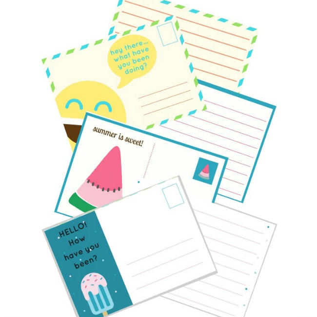 The Inspired Treehouse - If you're looking for fun handwriting printables for kids, this pack of 6 summery postcards is the perfect way to keep kids practicing writing over the long break!