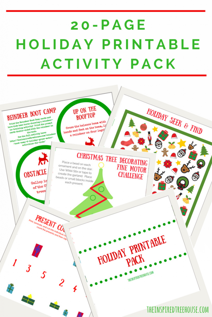 The Inspired Treehouse - These fun printable holiday activities for kids are the perfect way to get kids in the spirit of the season while targeting important developmental skills.
