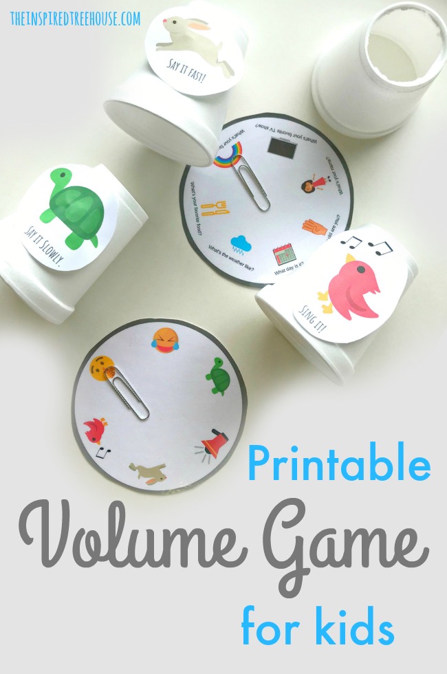 The Inspired Treehouse - Check out this printable volume game for kids!  It’s a great way to help kids learn to use an appropriate volume and tone of voice.