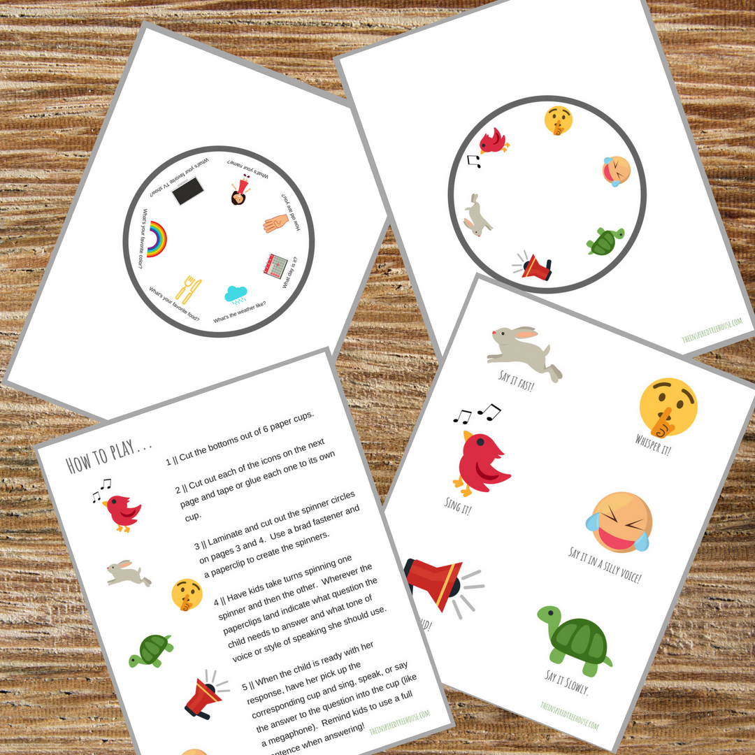 The Inspired Treehouse - Check out this printable volume game for kids!  It’s a great way to help kids learn to use an appropriate volume and tone of voice.