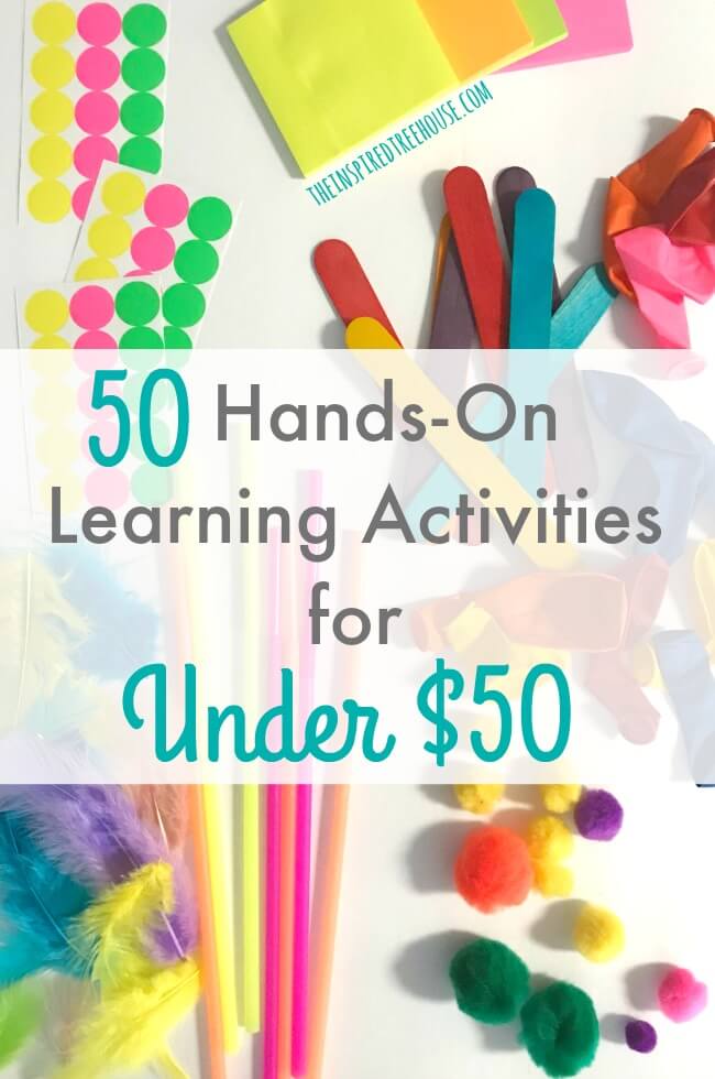 The Inspired Treehouse - Check out how we shopped for and prepped more than 50 hands-on learning activities for less than $50 and packaged it up with Playful Learning Lab for Kids to make the best teacher or therapist gift ever!