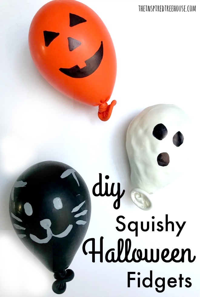 The Inspired Treehouse - These simple and squishy DIY fidgets for Halloween are fun to make and even more fun to squish and squeeze!