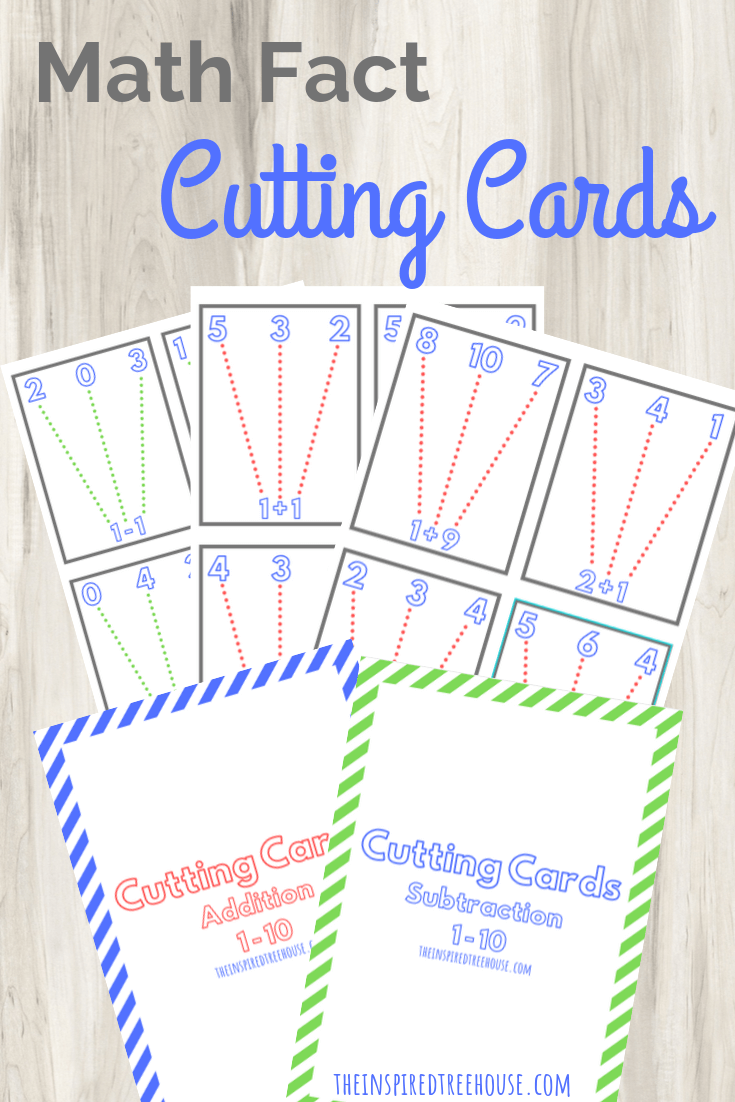 Printable hands on math activities cutting cards