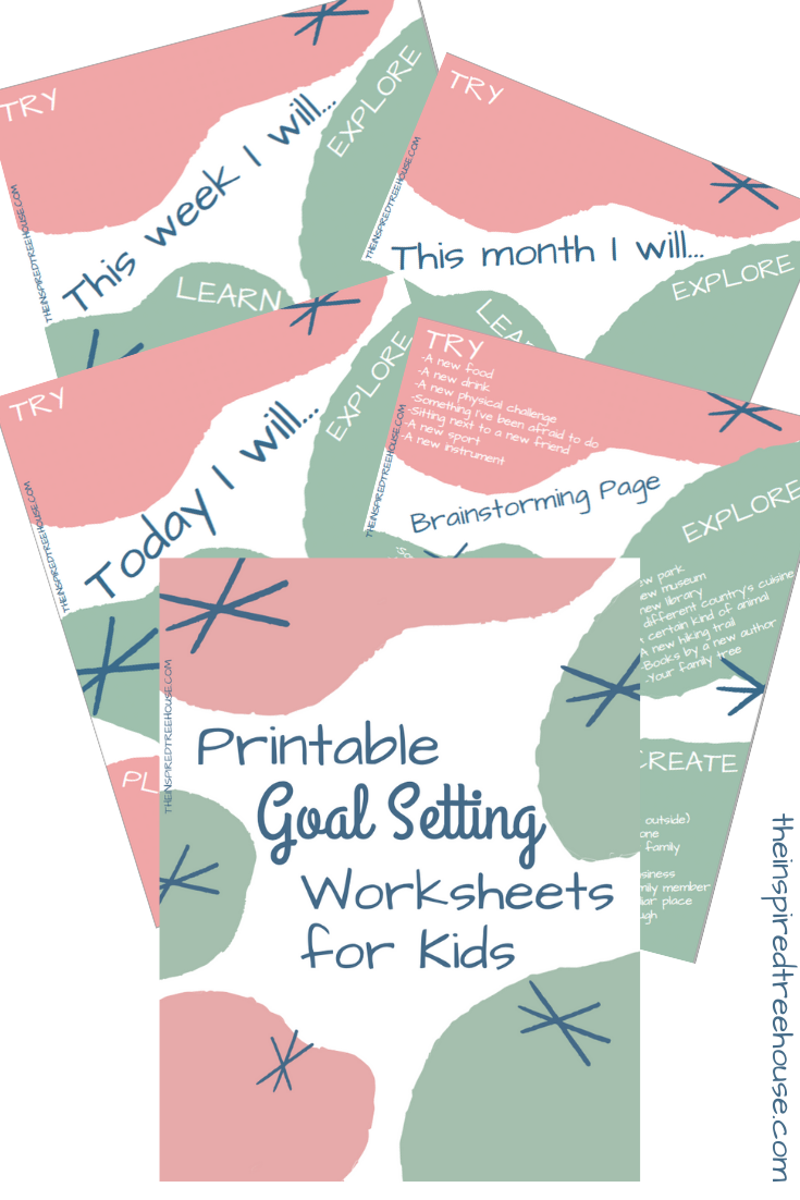 printable goal setting worksheets for kids