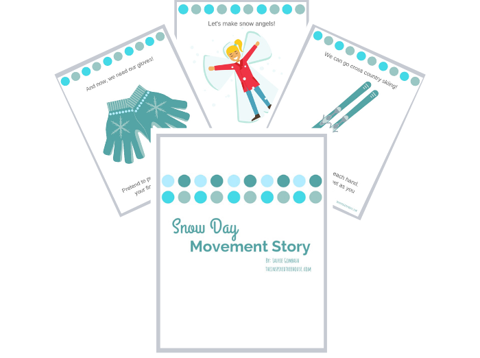 snowy day printable movement story