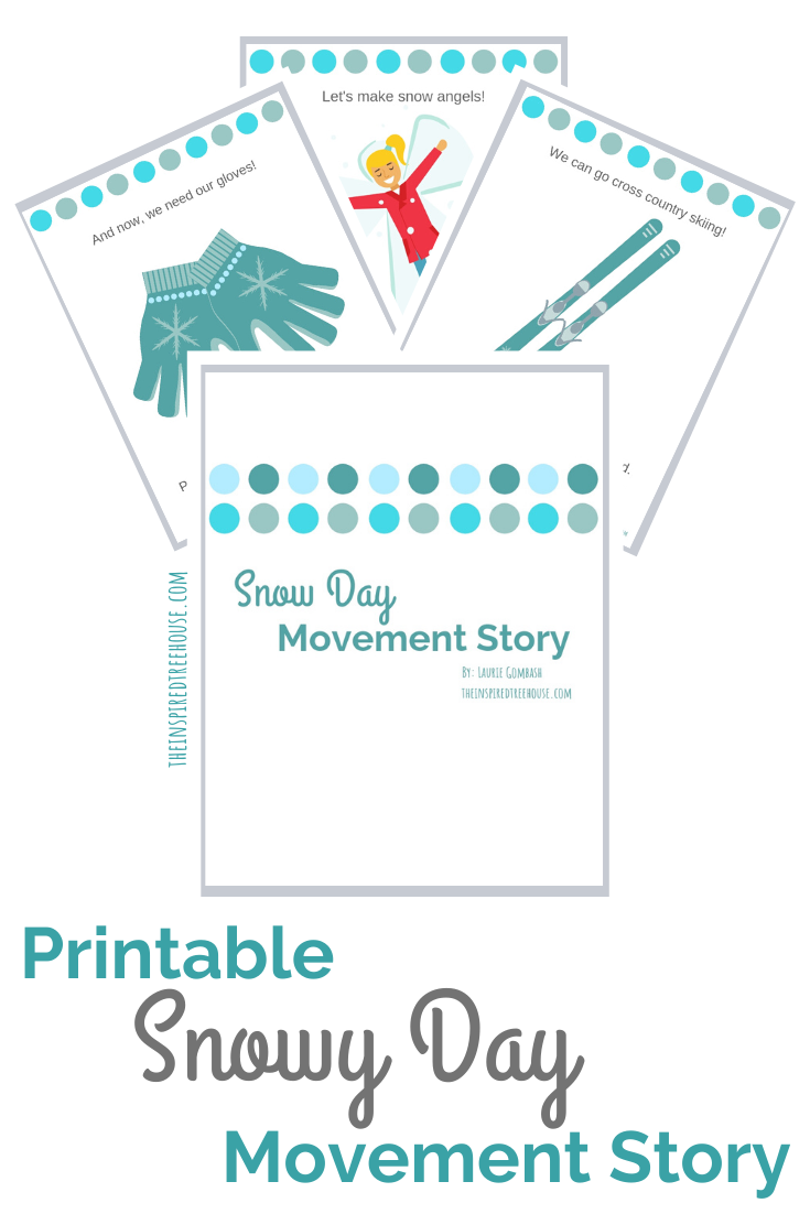 snowy day printable movement story
