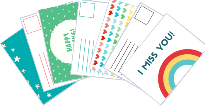 Printable Postcard Template Free from theinspiredtreehouse.com