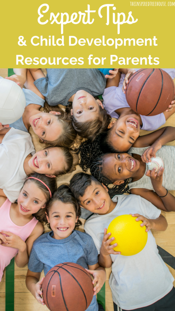 Expert Tips & Child Development Resources for Parents - image of kids lying on gym floor with sports balls